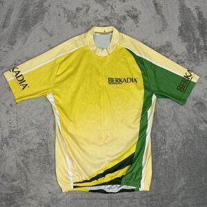Men's Berkadia Cycling Jersey Size L Water Bottle Holders Half Zip‎